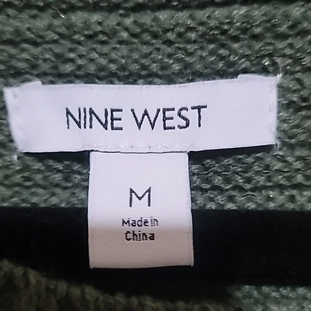 Nine West Women's Green LongSleeve Knitted Sweater Sz Medium